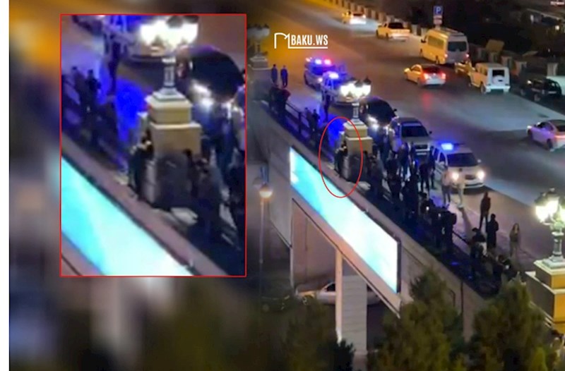 Bakıda intihar etmək istəyən şəxsi polislər fikrindən yayındırdı — VİDEO 