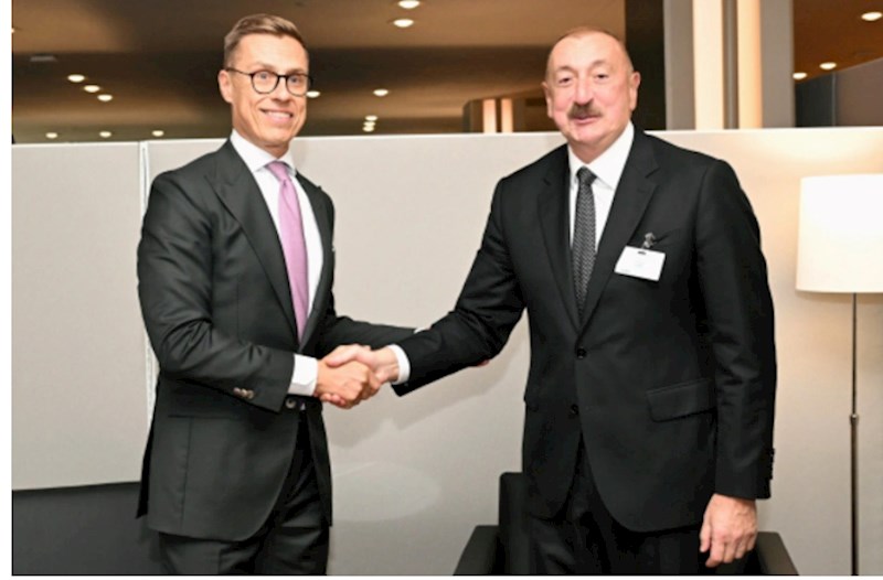 Azərbaycan Prezidenti BMT-nin Nyu-Yorkdakı mənzil-qərargahında Aleksandr Stubb ilə görüşüb