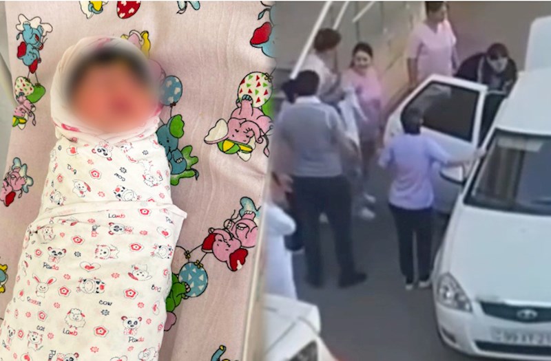 24 yaşlı ananın 4-cü uşağı maşında doğuldu — VİDEO