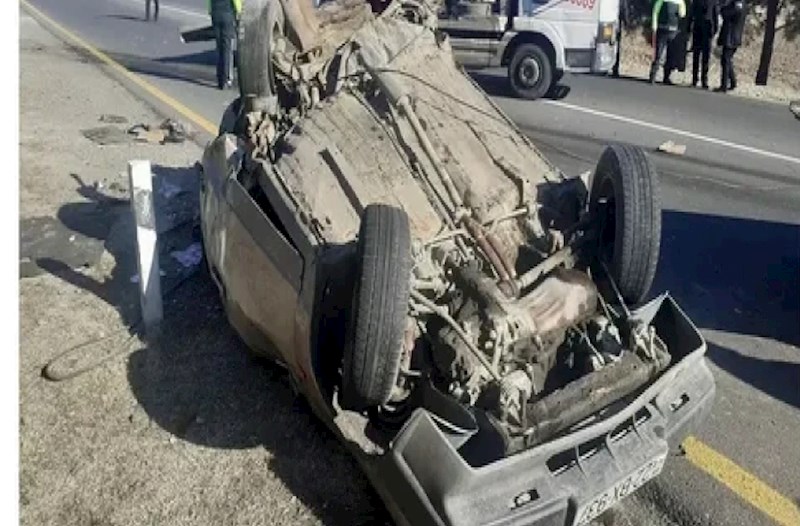 Oğuzda ağır yol qəzası: 1 ölü, 1 yaralı var