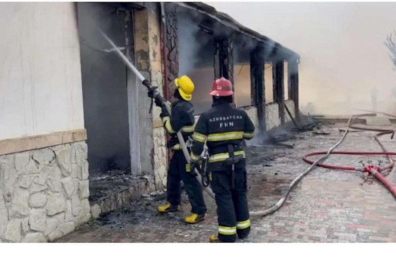 Bakıda istirahət mərkəzində yanğın — FOTOLAR 