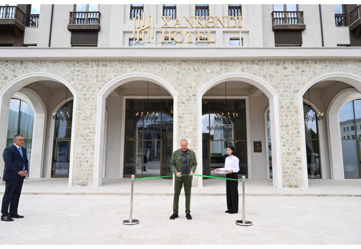 İlham Əliyev "Xankəndi" hotelinin açılışında — FOTOLAR