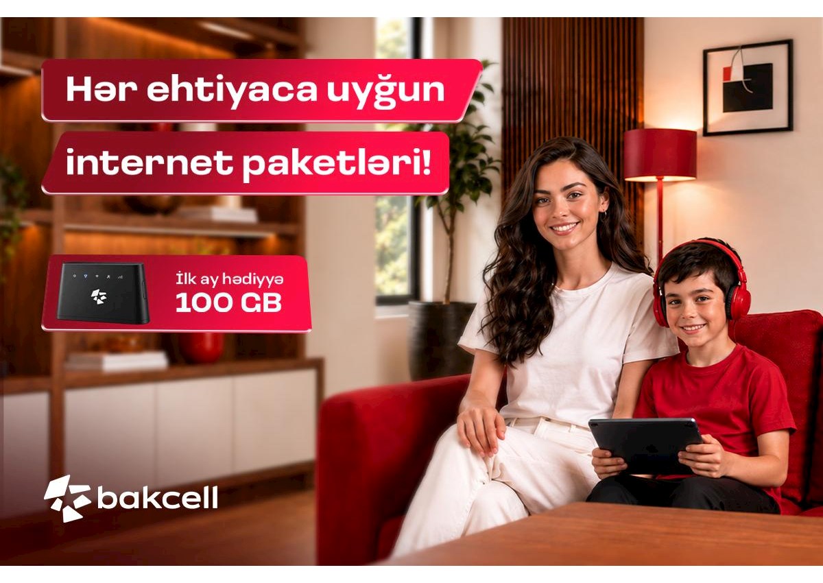 Bakcell-dən Wi-Fi modemi alın, ilk abunəliyiniz pulsuz olsun