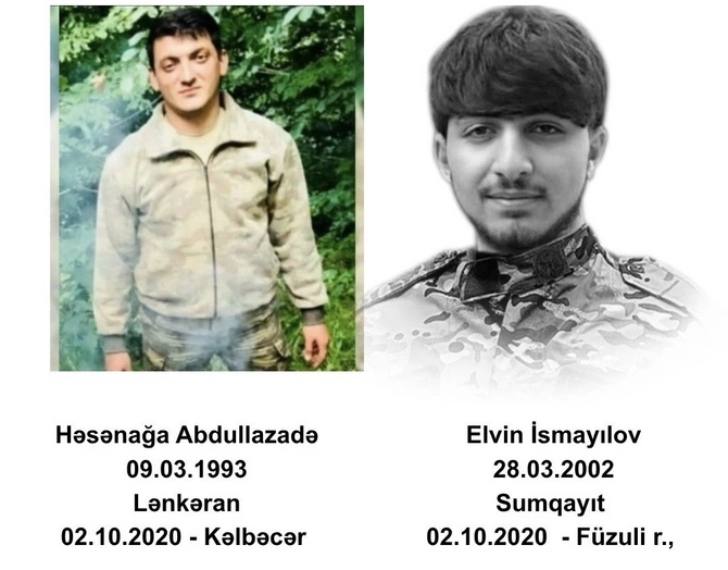 Altı il öncə bu gün – 2 oktyabrda şəhid olmuş qəhrəmanlarımız (FOTOLAR)