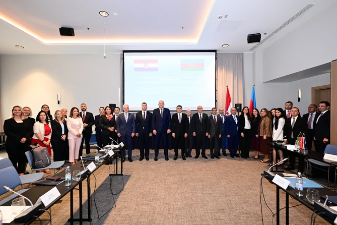 Azərbaycan və Xorvatiya arasında iqtisadi əməkdaşlığın təşviqi üzrə Birgə Komissiyanın 4-cü iclası keçirilib - FOTOLAR