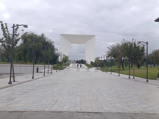 Xankəndidə Zəfər parkına yürüş - FOTOLAR