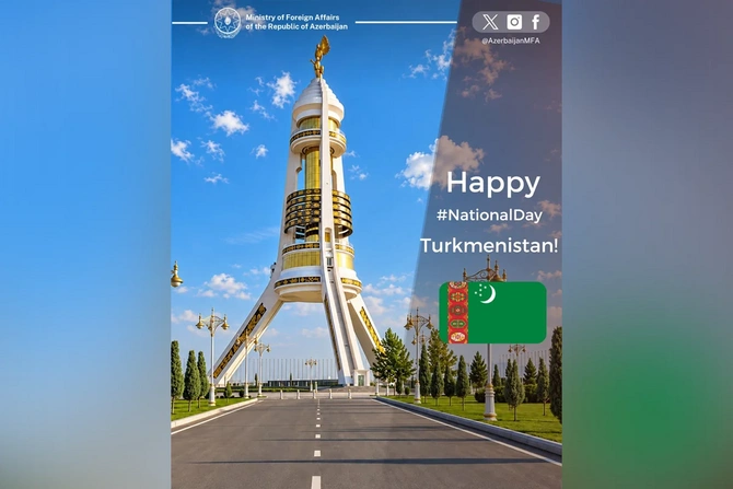 XİN Türkmənistanı Milli Günü münasibətilə təbrik etdi - FOTO XİN Türkmənistanı Milli Günü münasibətilə təbrik etdi - FOTO