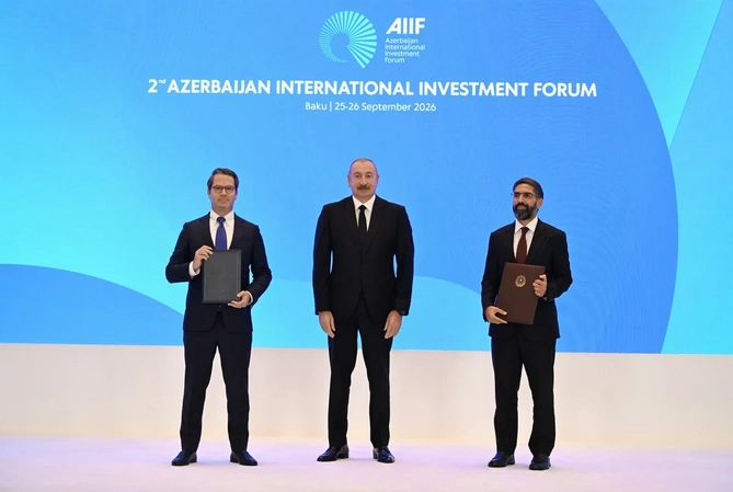 II Azərbaycan Beynəlxalq İnvestisiya Forumunda sənədlər mübadilə edilib - FOTOLAR