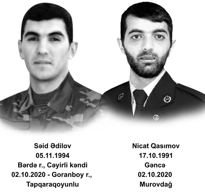 Altı il öncə bu gün – 2 oktyabrda şəhid olmuş qəhrəmanlarımız (FOTOLAR)