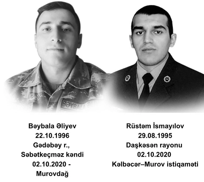 Altı il öncə bu gün – 2 oktyabrda şəhid olmuş qəhrəmanlarımız (FOTOLAR)