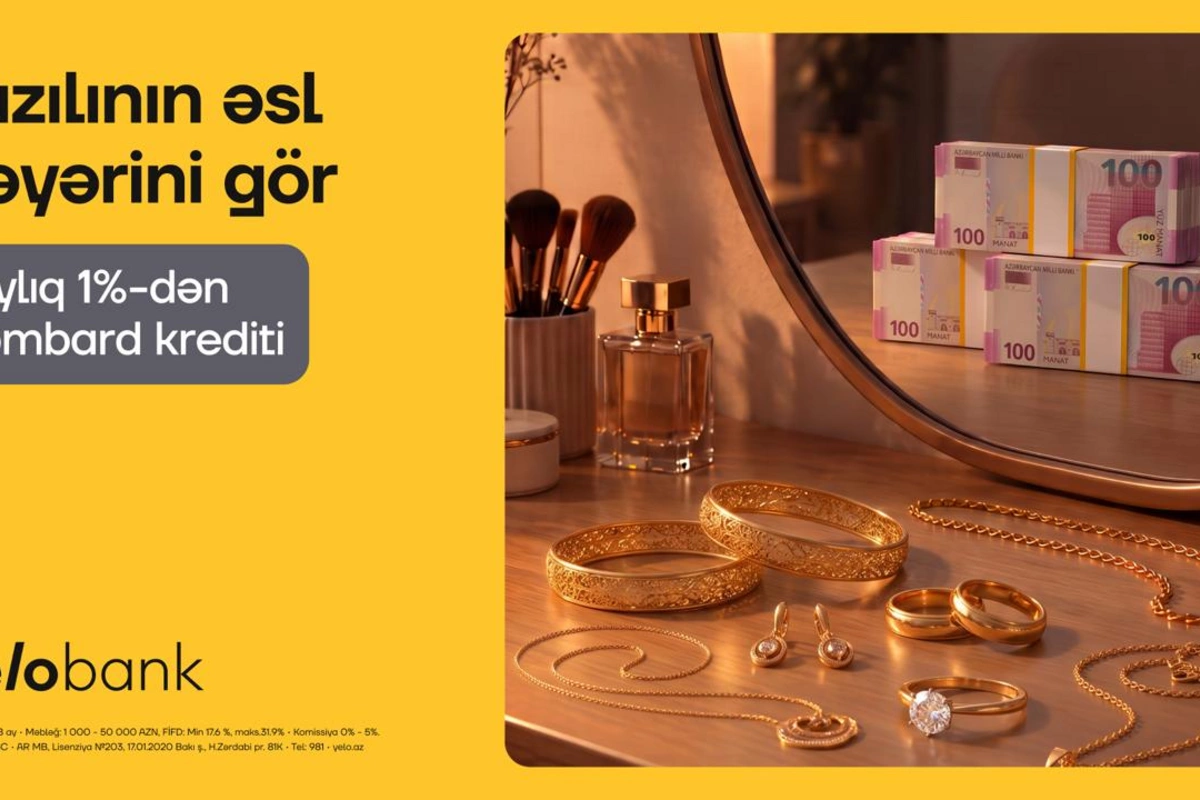 Yelo Bank qızıl sahiblərinə aylıq 1%-dən kredit təklif edir