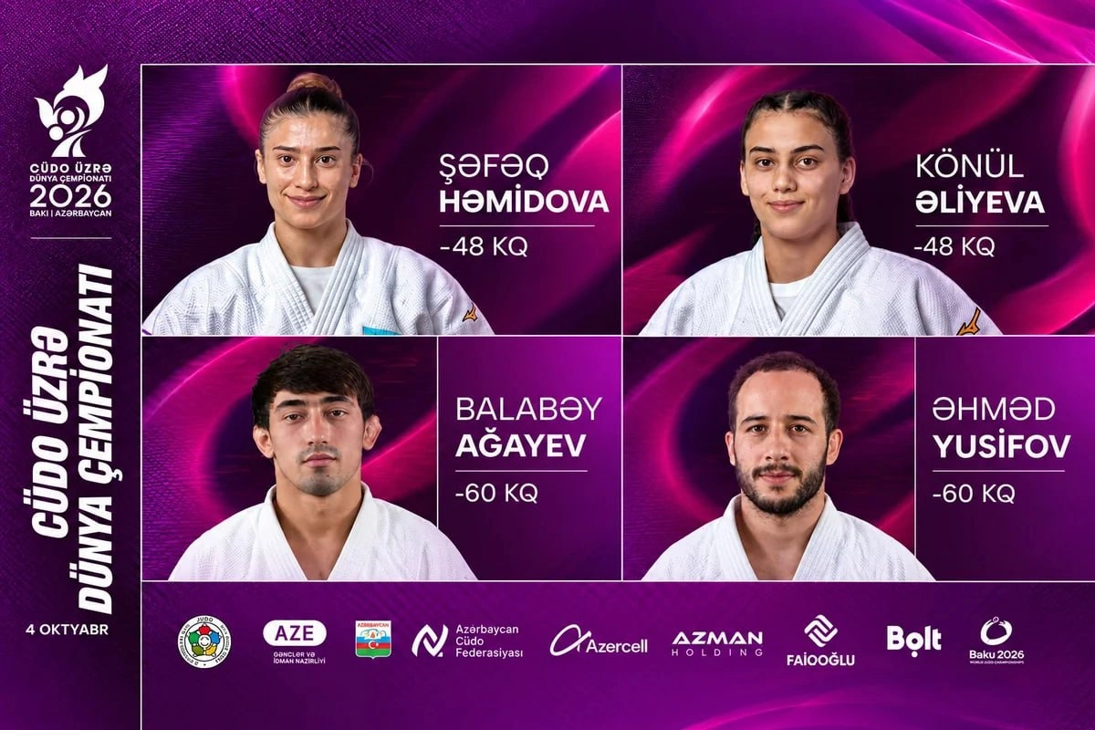 Bakıda dünya çempionatına start verilir - 4 cüdoçumuz mübarizəyə başlayır