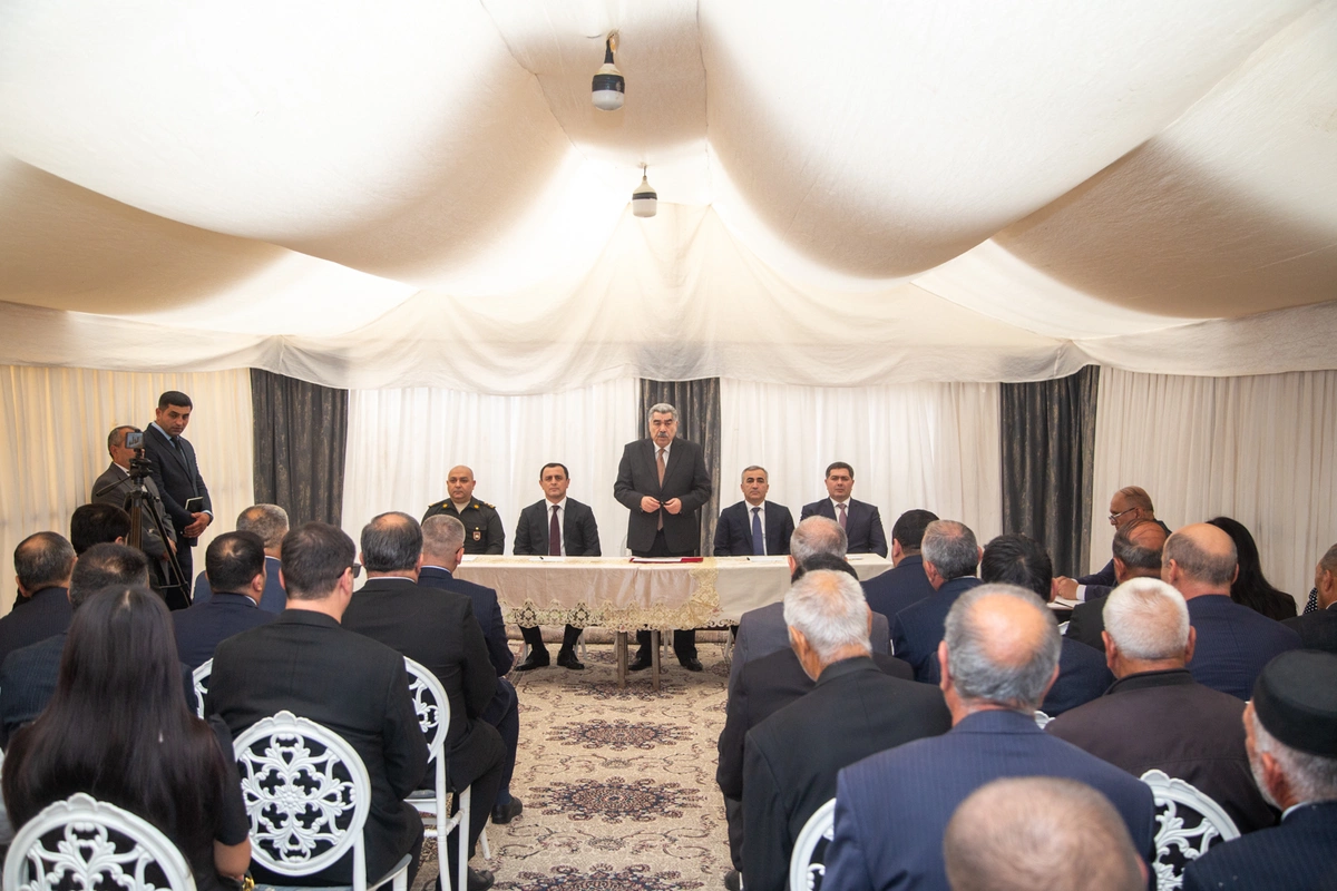 Salyanın Xurşud kəndində sakinlərlə görüş keçirildi — FOTOLAR