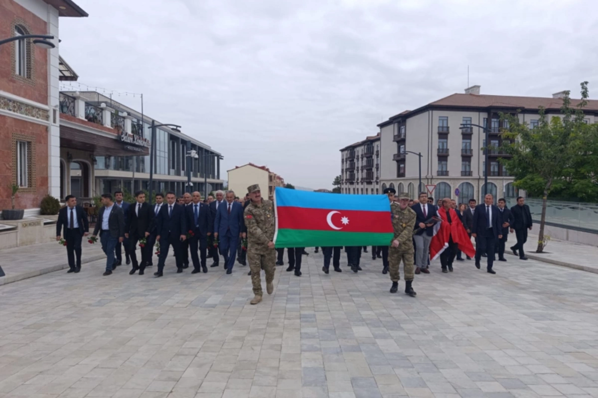 Xankəndidə Zəfər parkına yürüş - FOTOLAR