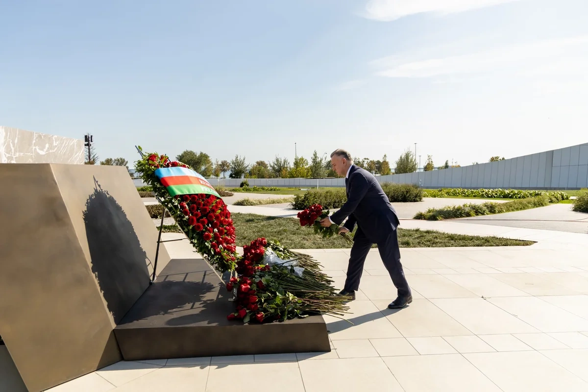 Səhiyyə Nazirliyinin rəhbərliyi Zəfər parkını ziyarət etdi - FOTOLAR