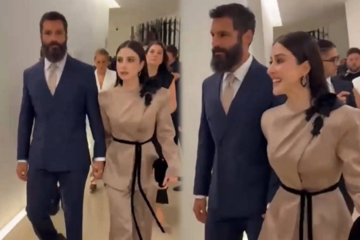 Özge Gürel Bakıya həyat yoldaşı ilə gəldi