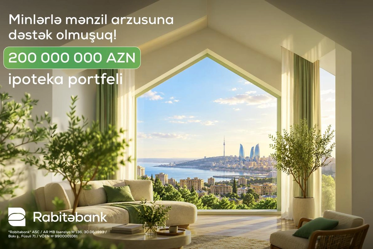 Rabitəbankın ipoteka portfeli 200 milyon manatı ötüb