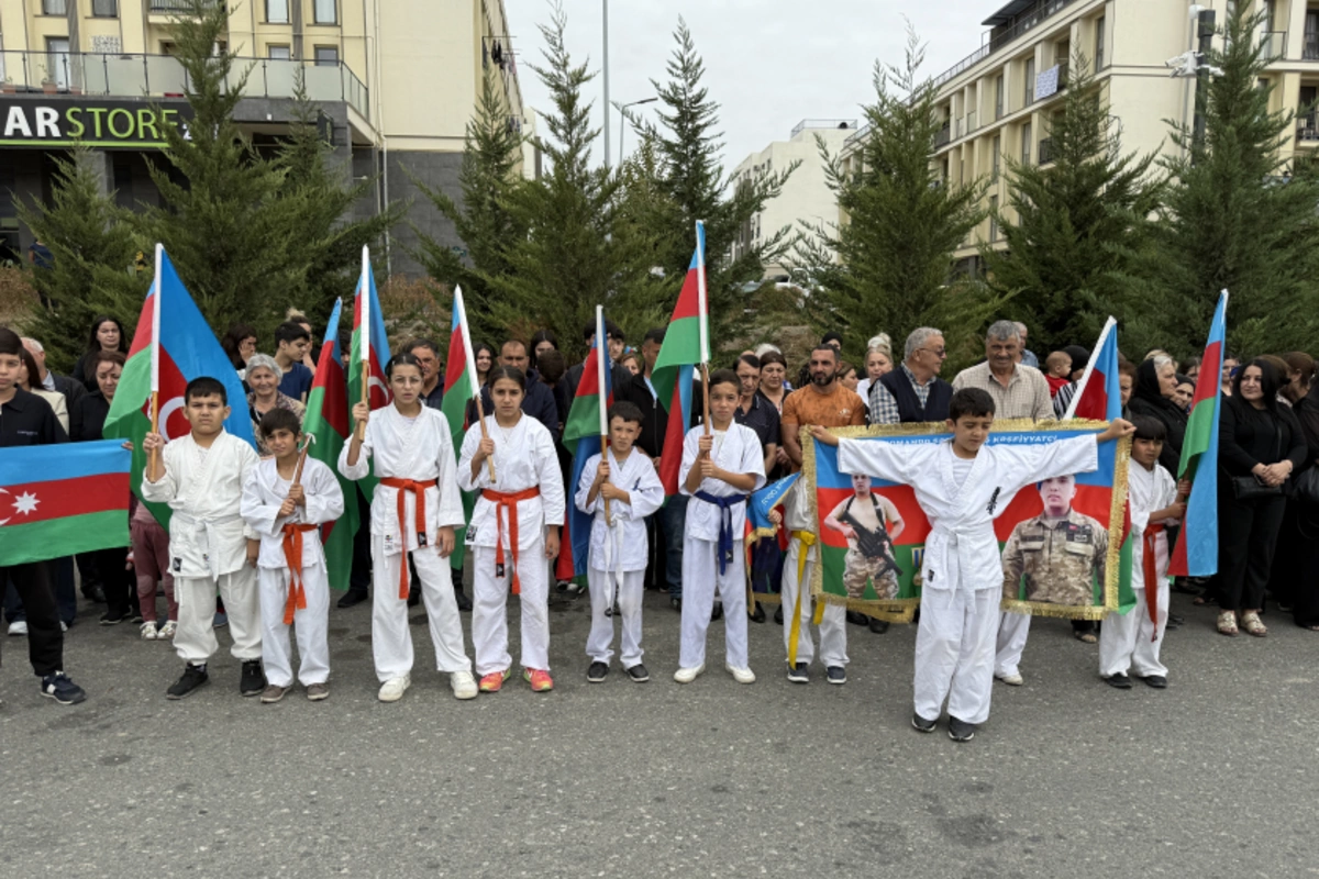 Füzulidə şəhidlərin xatirəsi bir dəqiqəlik sükutla yad edildi - FOTOLAR