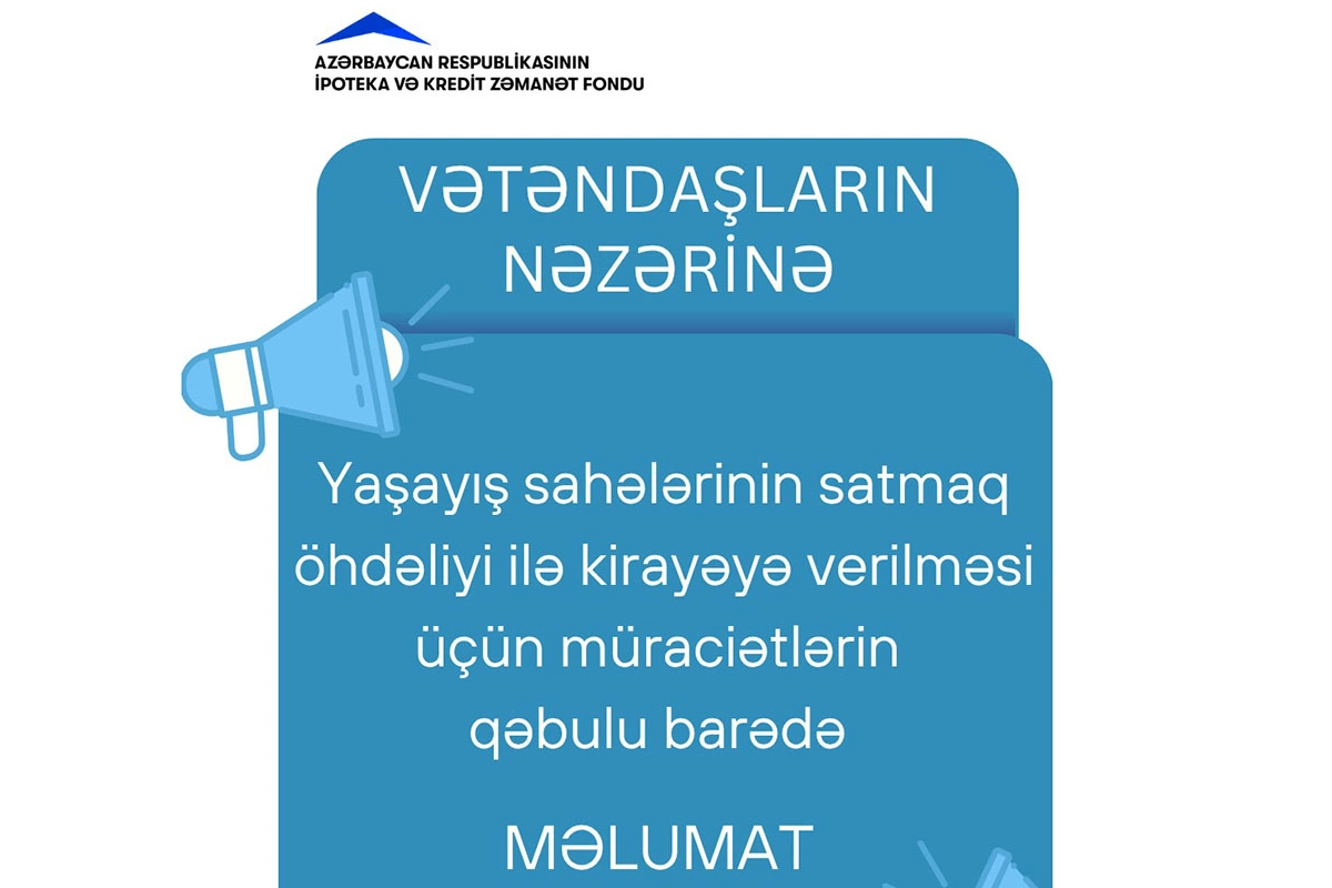 Sabahdan kirayə mənzil mexanizmi üzrə müraciətlərin qəbulu müvəqqəti dayandırılır