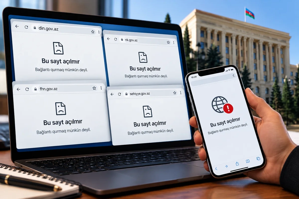 Azərbaycanda bir sıra rəsmi qurumların saytları açılmır