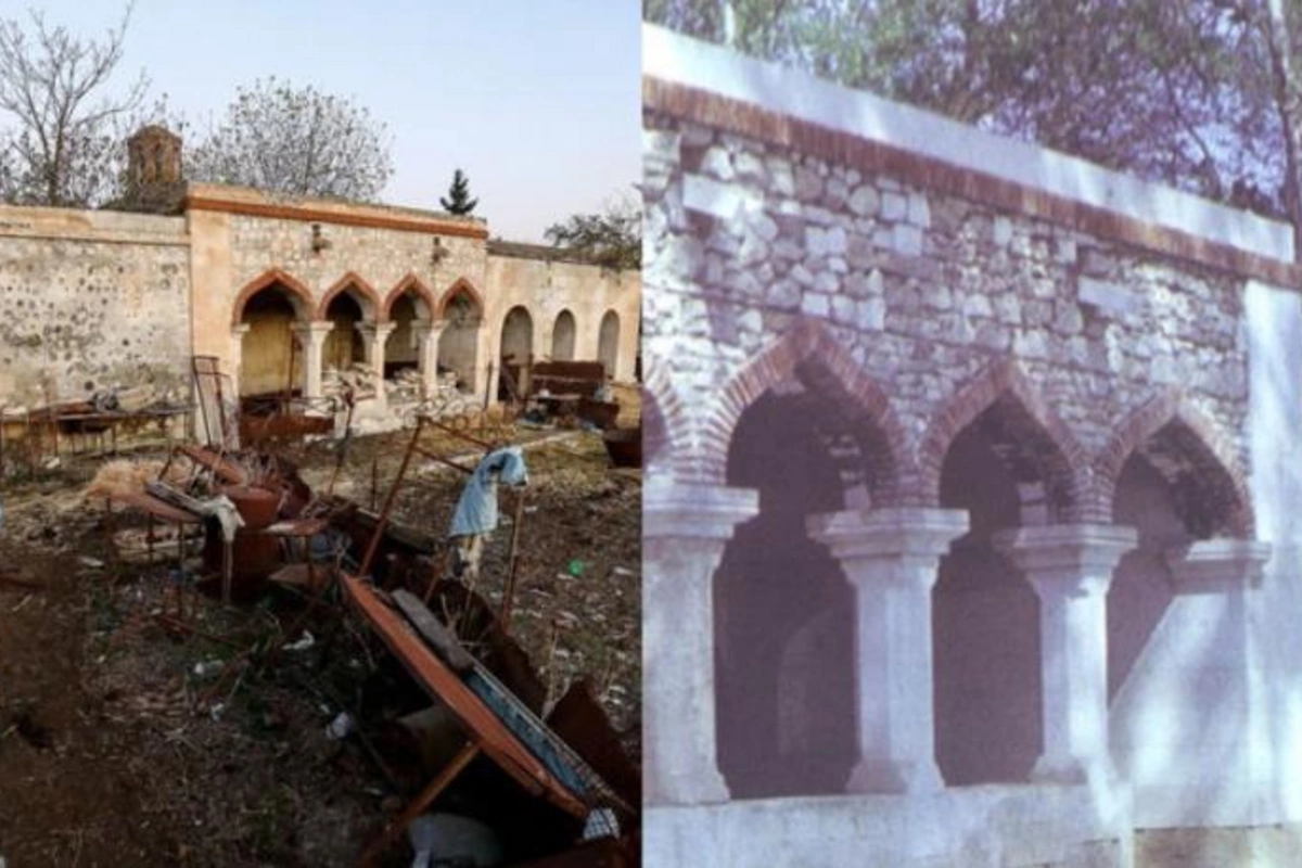 Ağdamda Pənahəli xan sarayı erməni işğalından əvvəl və sonra... — FOTOLAR
