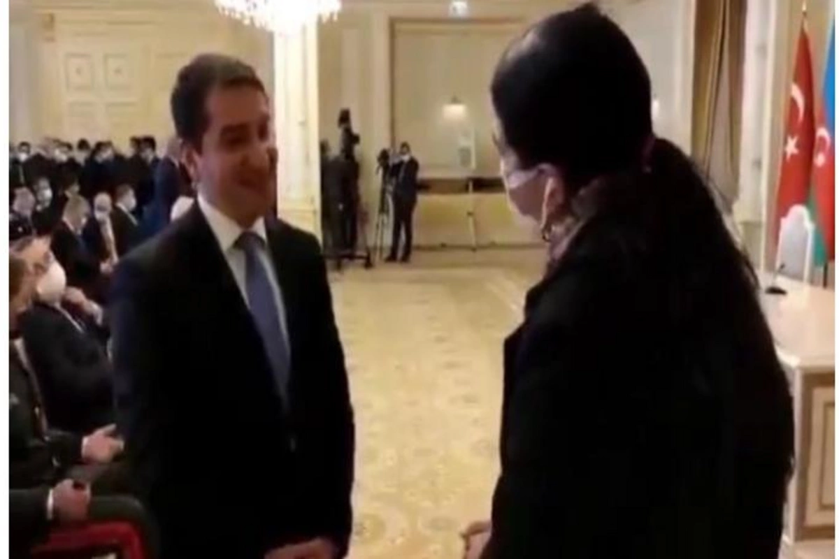 Hikmət Hacıyev və Fulya Öztürk müharibədən sonra yenidən görüşdülər — VİDEO