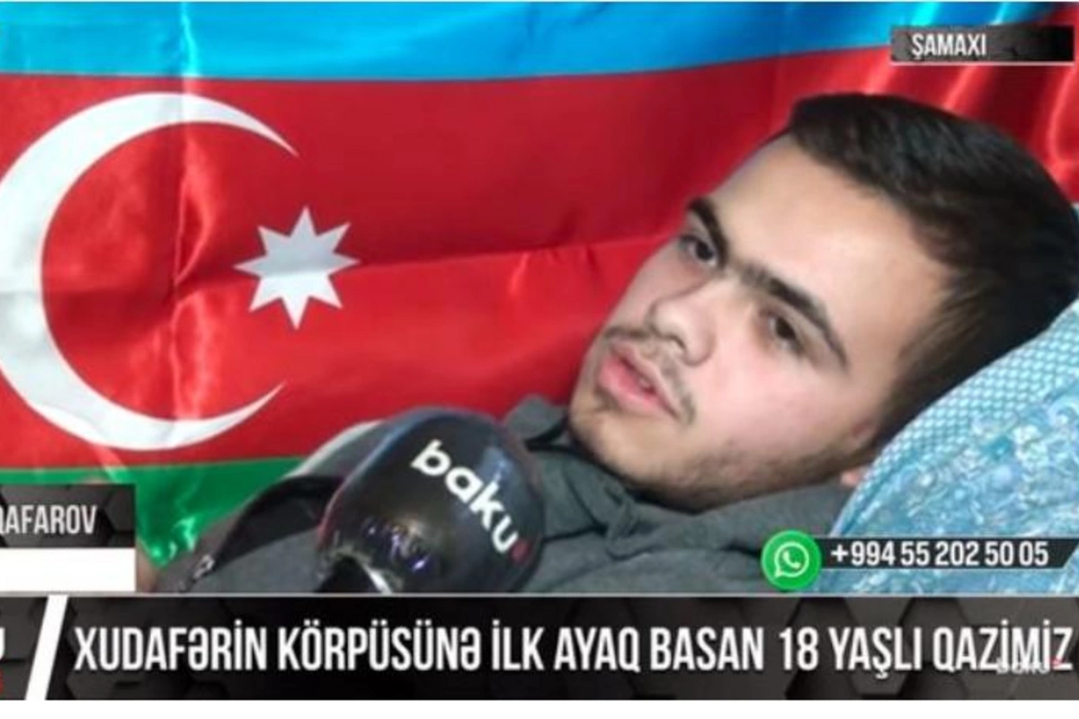 Xudafərin körpüsünə ilk ayaq basan 18 yaşlı qazimiz — VİDEO