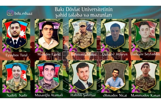 BDU-nun şəhid məzun və tələbələri — FOTO