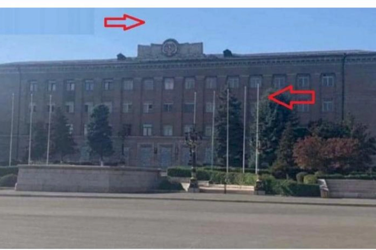Xankəndidə qondarma rejimin “bayraq”ları endirildi və... — FOTO
