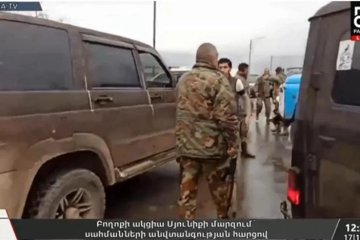 Ermənilər Azərbaycanla sərhəddə aksiya keçirir — Atəş səsləri eşidilir — VİDEO