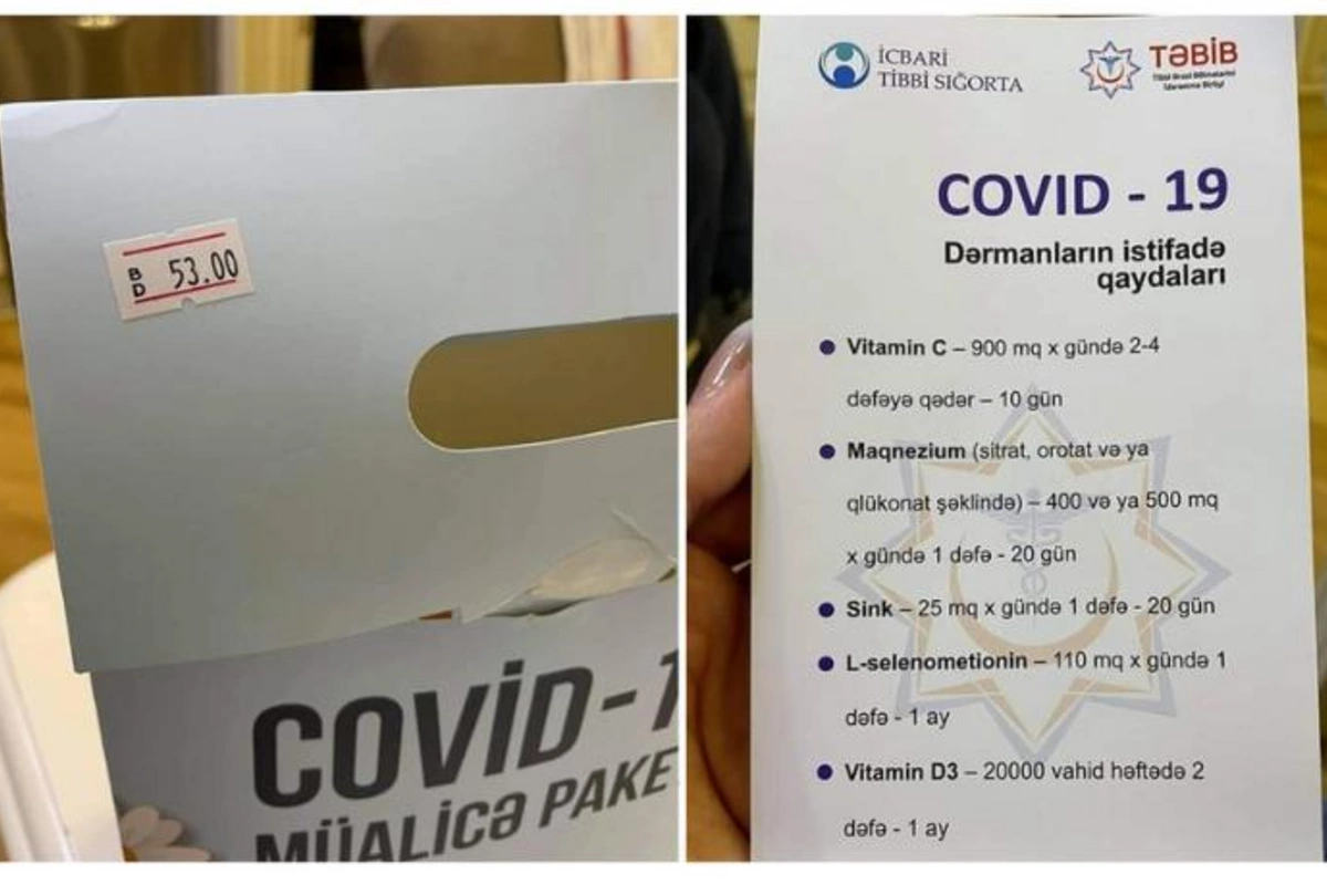 Satışa çıxarılan COVID-19 müalicə paketi barədə RƏSMİ AÇIQLAMA