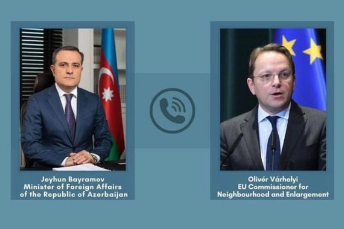 Ceyhun Bayramov Avropa İttifaqının komissarı ilə müzakirə apardı