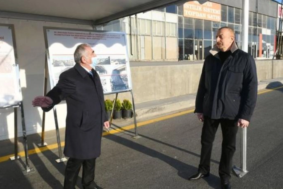 Prezident yeni yolun açılışında iştirak etdi — FOTOLAR