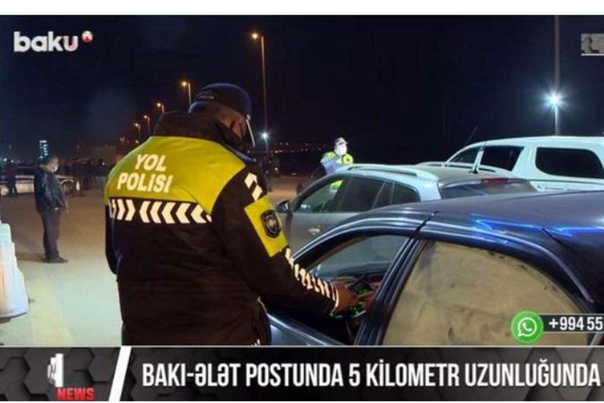 Bakı-Ələt postunda beş kilometr uzunluğunda tıxac yarandı — VİDEO