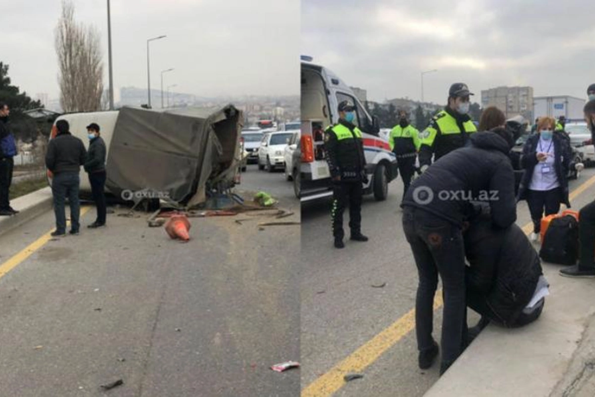 Bakıda dəhşətli qəza: Ölən var — FOTOLAR