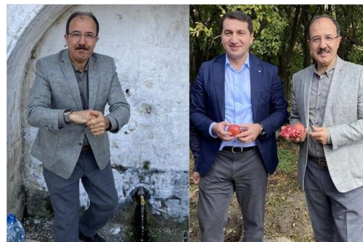 Türkiyə səfiri Suqovuşanda nar topladı — FOTOLAR
