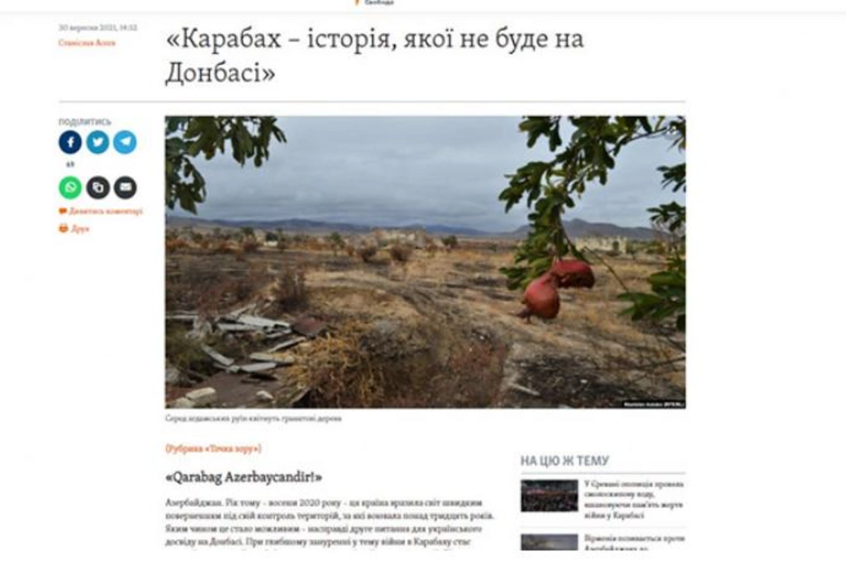 Ukraynalı tanınmış jurnalist Qarabağdan reportaj hazırladı