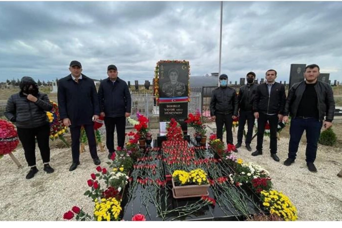 Salyanda Vətən Müharibəsi şəhidinin məzarı ziyarət olundu — FOTOLAR