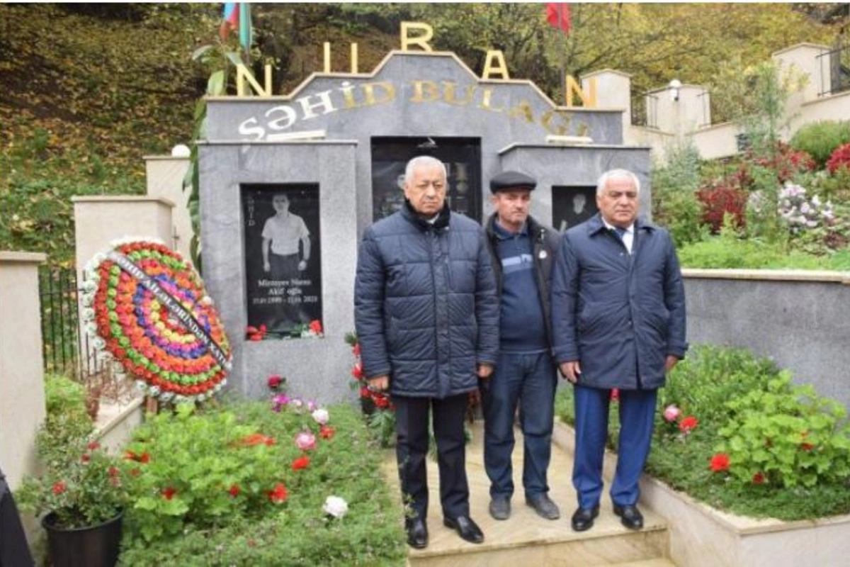 Vahid Əhmədov Vətən Müharibəsi şəhidinin il mərasimində iştirak etdi — FOTOLAR
