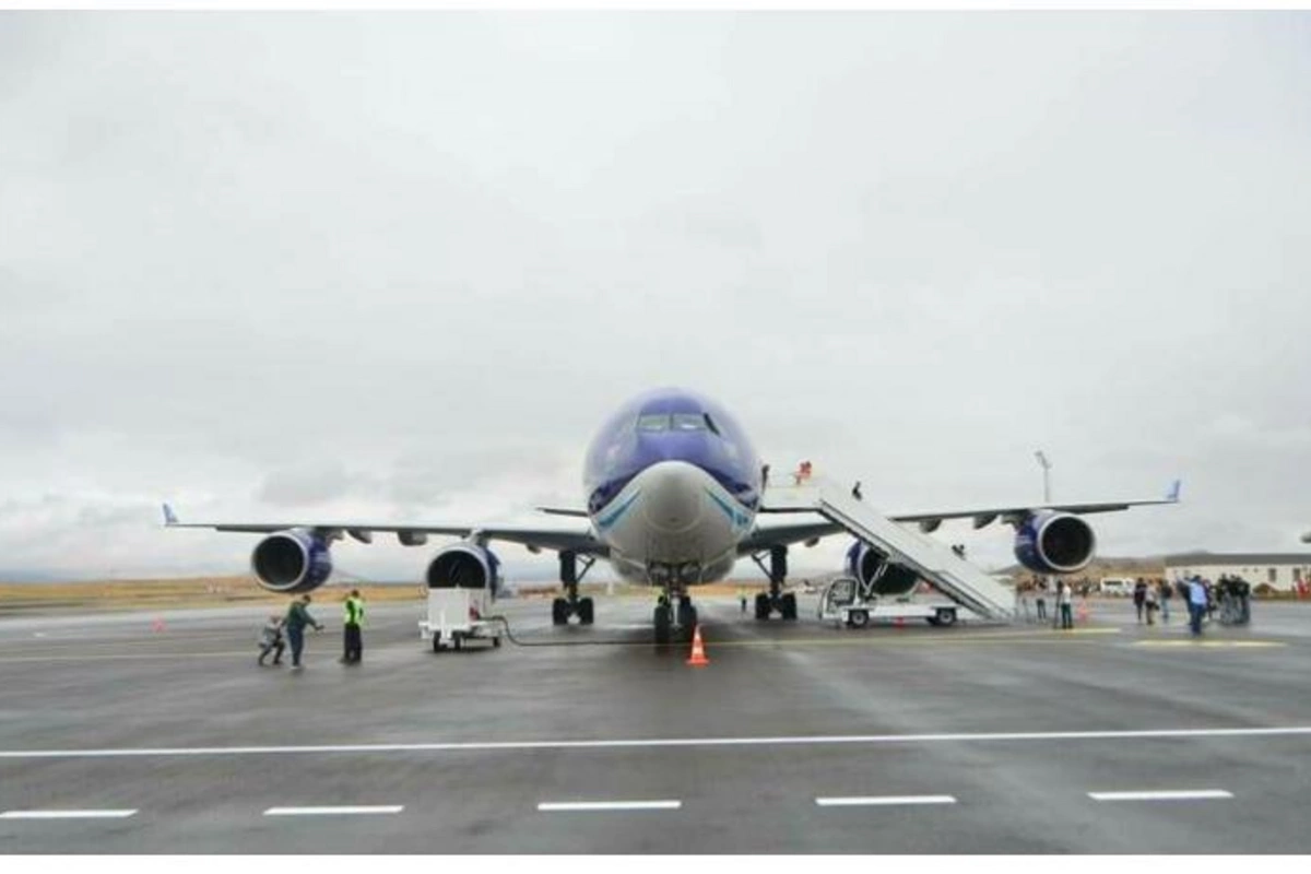 Ankaradan Füzuli aeroportuna ilk təyyarə gəldi