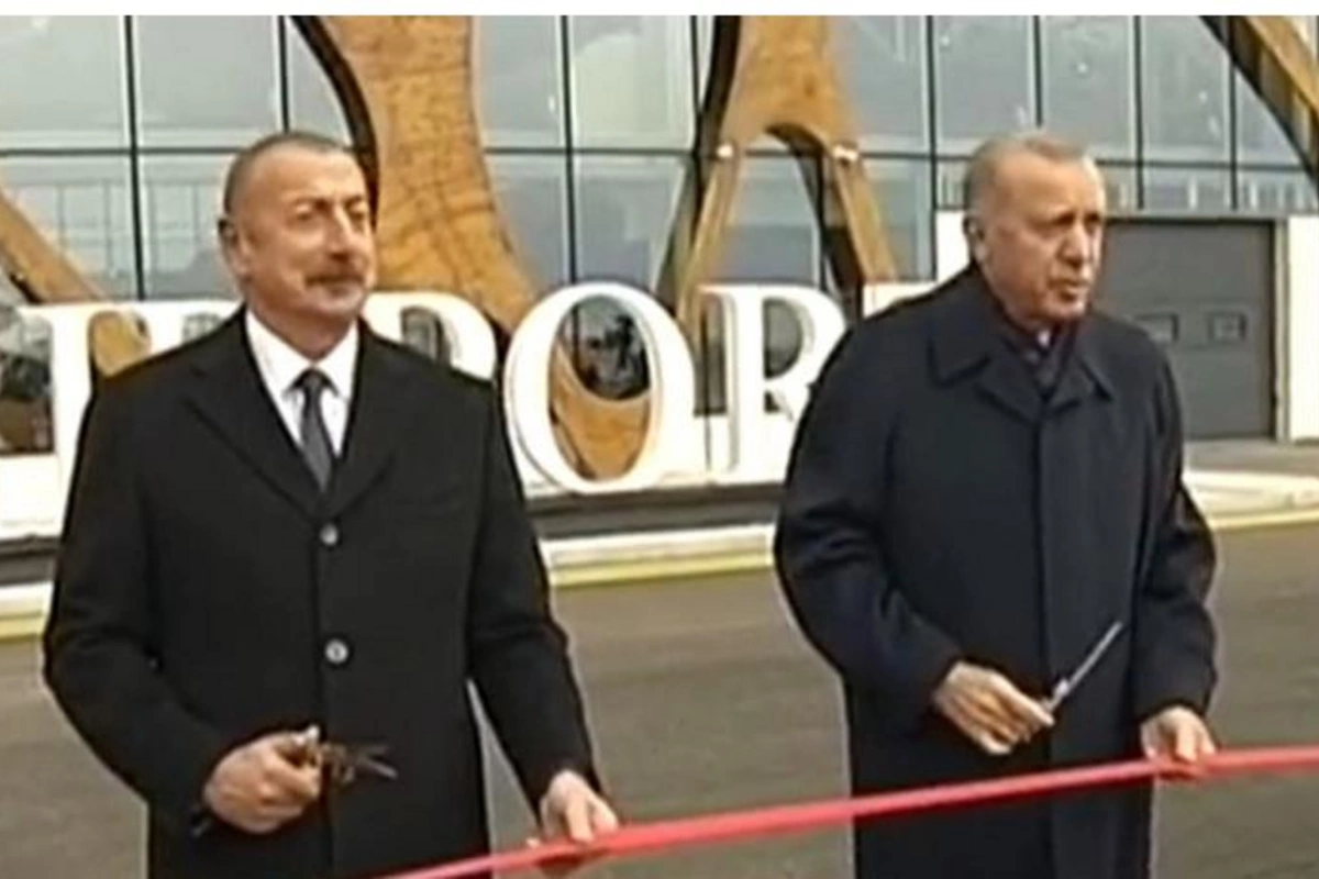 Azərbaycan və Türkiyə prezidentləri Füzuli Beynəlxalq Hava Limanının açılışında iştirak etdilər