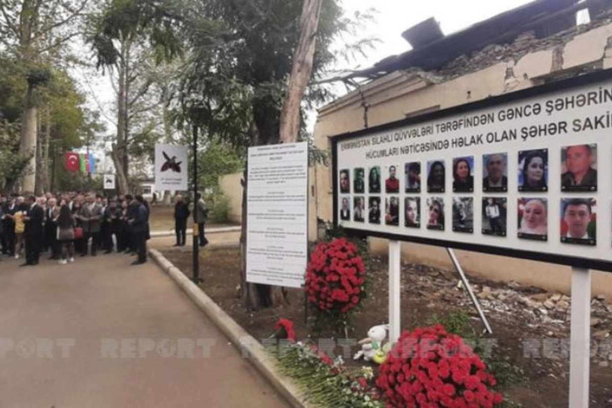 QHT nümayəndələri Gəncə terrorunda həlak olanların xatirəsini yad ediblər — FOTO