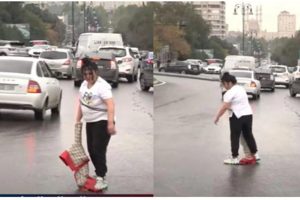 Bakıda sərxoş qadın sürücülərə həyəcanlı anlar yaşatdı — VİDEO