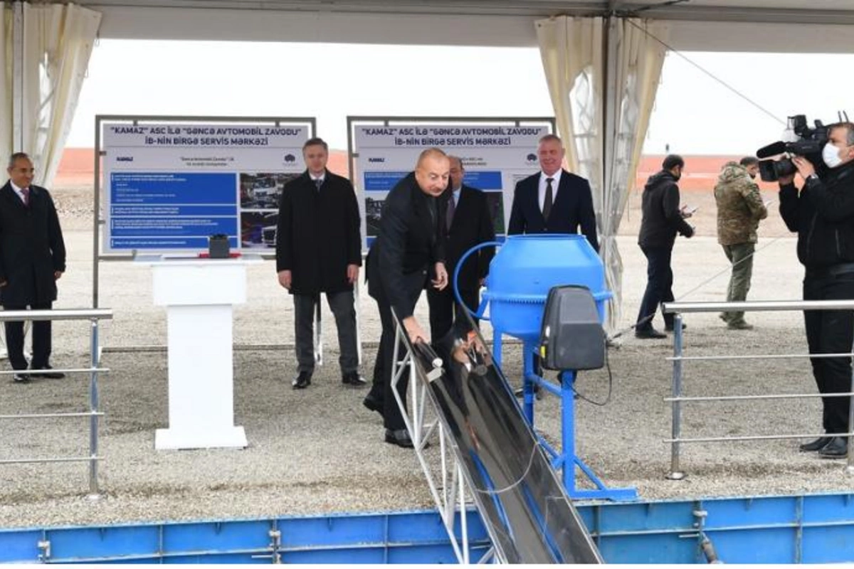 Cəbrayılda “KamAZ” servis mərkəzinin təməli qoyuldu — FOTOLAR