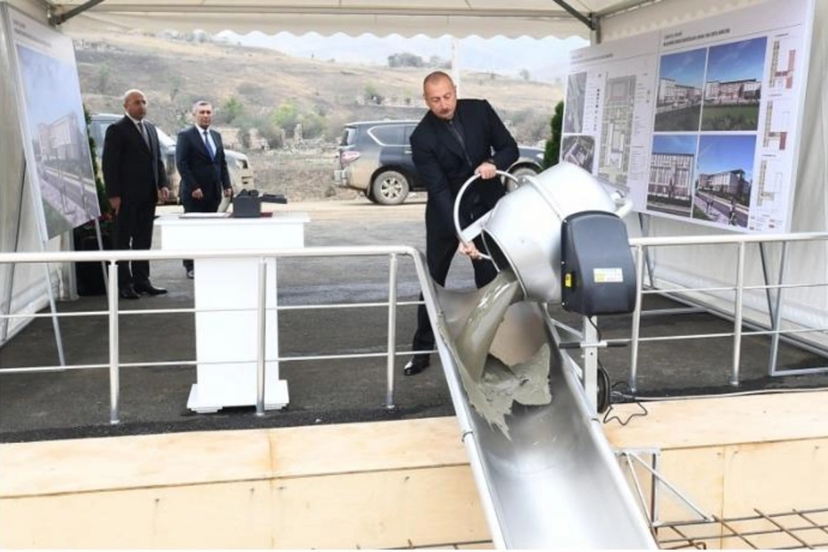 Cəbrayılda akademik Mehdi Mehdizadə adına tam orta məktəbin təməli qoyuldu — FOTOLAR