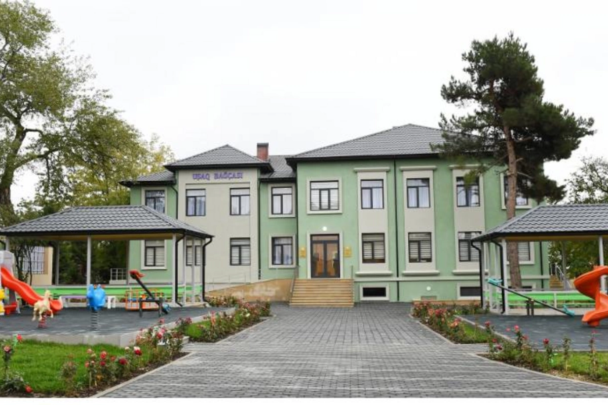 Prezident və xanımı körpələr evi-uşaq bağçasının açılışında
