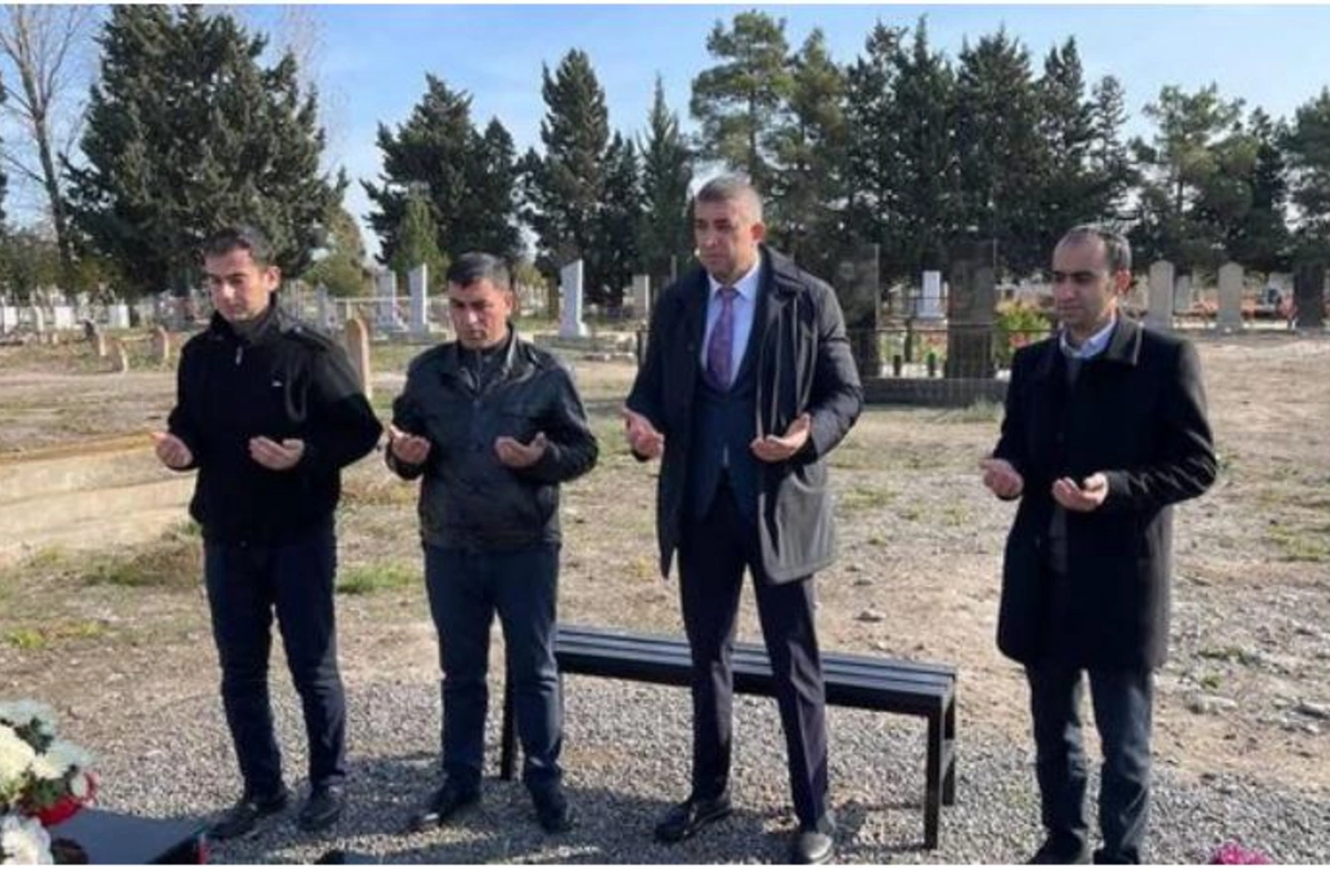 Salyanda şəhid Tacəddin Əzizlinin məzarı ziyarət edilib — FOTO