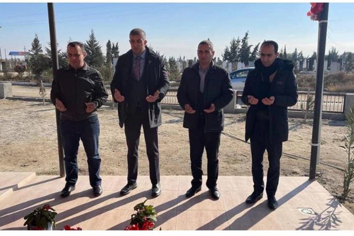 Salyanda Vətən Müharibəsi şəhidinin məzarı ziyarət olundu — FOTOLAR