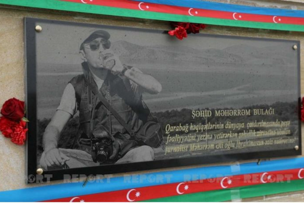 Şəhid jurnalist Məhərrəm İbrahimovun qəbirüstü xatirə bulağının açılışı oldu — FOTOLAR