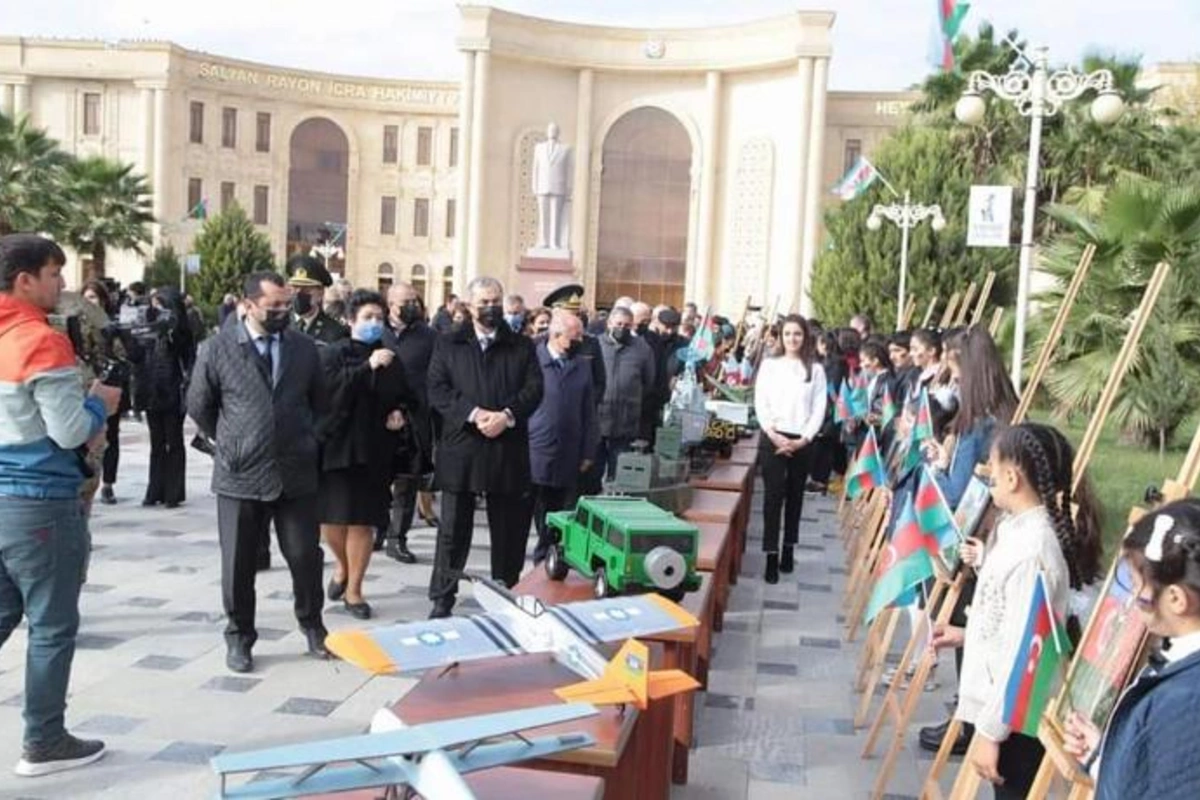 Salyanda Zəfər Gününün ildönümü ilə bağlı tədbir keçirildi — FOTO